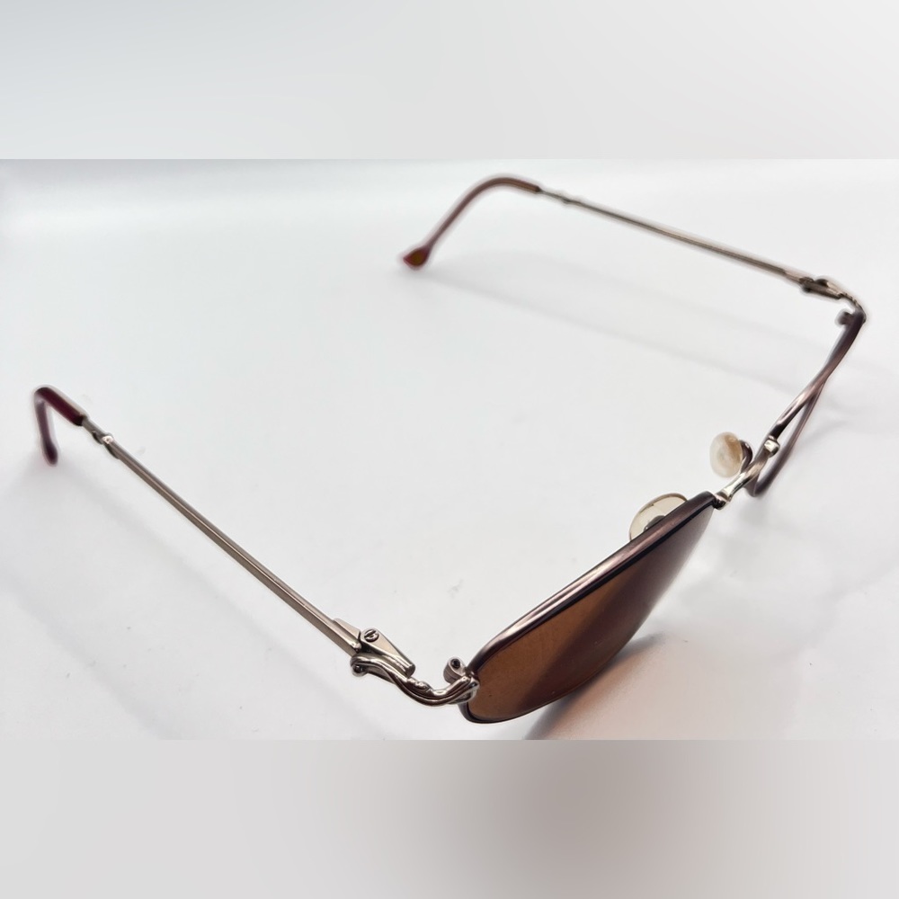 Vintage J.G Hook Ellen Pink Silver Oval Sunglasses Frames Only